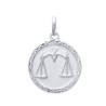 Pendentif Médaille Signe Zodiaque BALANCE Argent Massif 925/1000