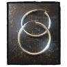 Créoles Tubes Épaisses Diamètre 4,5CM Argent Massif 925/1000