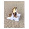 Bague 3 Anneaux Tricolore Plaqué or Rose&Jaune et Argent 925 T48 à 70