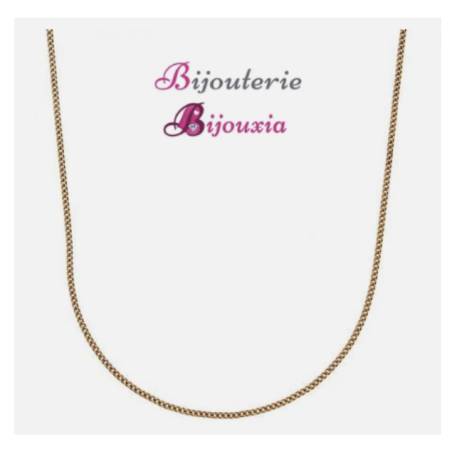 Chaîne maille gourmette 38cm x 1,40mm Plaqué Or 18 carats 750/1000 Enfant