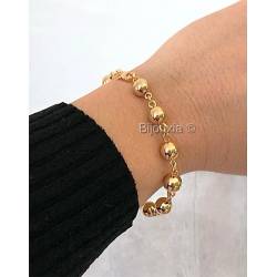 Bracelet Boules 8MM Plaqué Or 18 CARATS 750/1000