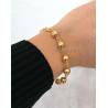 Bracelet Boules 8MM Plaqué Or 18 CARATS 750/1000
