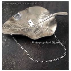 Chaîne Maille Figaro 4MM X 50 CM Argent Massif 925/1000 Poinçonné Bijoux