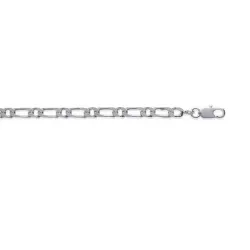 Chaîne 55CM X 3MM Figaro Alternée 1-1 Argent Massif 925/1000