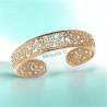 Bracelet Jonc OUVERT Arabesques Plaqué Or 18 Carats 750/1000