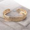 Bracelet Jonc OUVERT Arabesques Plaqué Or 18 Carats 750/1000