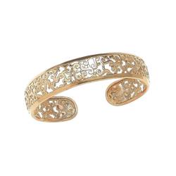 Bracelet Jonc OUVERT Arabesques Plaqué Or 18 Carats 750/1000