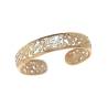 Bracelet Jonc OUVERT Arabesques Plaqué Or 18 Carats 750/1000