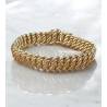 Bracelet 19CM Maille Gourmette Américaine Plaqué Or 18 Carats