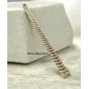Bracelet Large 21CM Maille Gourmette Américaine Plaqué Or 18 Carats