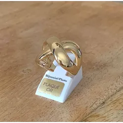 Bague Croisée Ruban En Plaqué or 18 CARATS 750 Millièmes Tailles 50 à 58