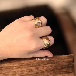 Bague Croisée Ruban En Plaqué or 18 CARATS 750 Millièmes Tailles 50 à 58