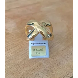 Bague Croisée Ruban En Plaqué or 18 CARATS 750 Millièmes Tailles 50 à 58