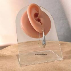 Boucles D'oreilles goutte D'eau Argent Massif 925/1000 Rhodié