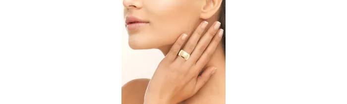 Grosse Bague Cylindre En Plaqué Or 18 Carats 750/000 Tailles CHOIX T50 à 60