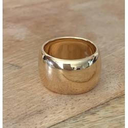 Grosse Bague Cylindre En Plaqué Or 18 Carats 750/000 Tailles CHOIX T50 à 60
