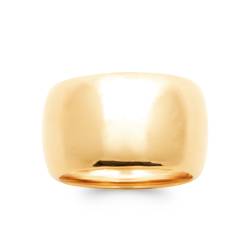 Grosse Bague Cylindre En Plaqué Or 18 Carats 750/000 Tailles CHOIX T50 à 60