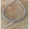 Collier Maille Corde Robuste Argent Massif 925/1000 Rhodié