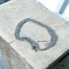 Collier Maille Corde Robuste Argent Massif 925/1000 Rhodié