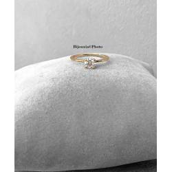 Bague Solitaire Plaqué Or 18 CARATS 750/000 Tailles 50 à 64