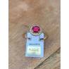 Bague Solitaire Pierre Rouge Zirconium Rubis Plaqué Or 18 Carats 5 Microns Joaillerie