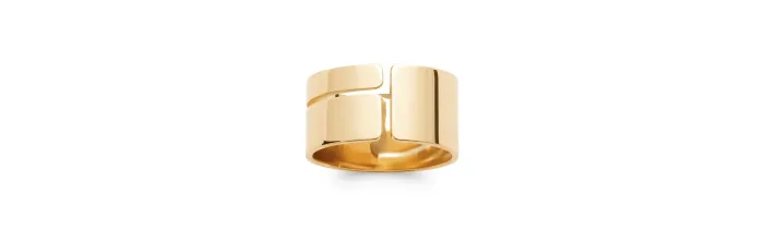 Bague Cylindre - Ouverte En Plaqué Or 18 Carats 750/000 Tailles CHOIX T50 à 60