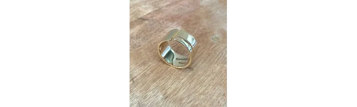 Bague Cylindre - Ouverte En Plaqué Or 18 Carats 750/000 Tailles CHOIX T50 à 60