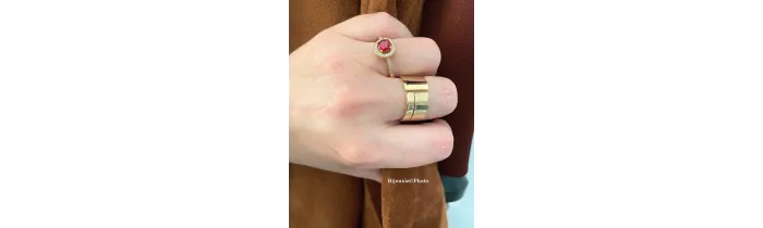 Bague Cylindre - Ouverte En Plaqué Or 18 Carats 750/000 Tailles CHOIX T50 à 60