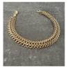 Bracelet Maille Américaine 20CM Plaqué Or 18 Carats NEUF
