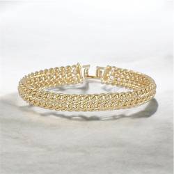 Bracelet Maille Américaine 20CM Plaqué Or 18 Carats NEUF