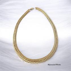 Collier Maille américaine 50CM Plaqué Or 18 carats 750/000