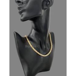 Collier Maille Palmier Plaqué Or 18 carats 45CM X 5MM Bijoux Femme