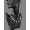 Collier Maille Palmier Plaqué Or 18 carats 45CM X 5MM Bijoux Femme