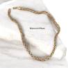 Collier Maille Palmier Plaqué Or 18 carats 45CM X 5MM Bijoux Femme