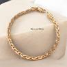 Bracelet 20cm X 3,5MM Maille Palmier En Plaqué Or 18 carats