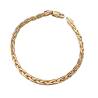 Bracelet 20cm X 3,5MM Maille Palmier En Plaqué Or 18 carats