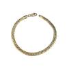 Bracelet Maille Anglaise 20cm X 5mm En Plaqué Or 18 carats Bijou NEUF