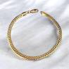 Bracelet Maille Anglaise 20cm X 5mm En Plaqué Or 18 carats Bijou NEUF