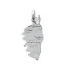 Pendentif Carte CORSE En Argent Massif 925/000