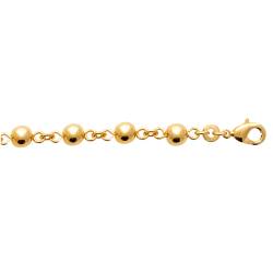 Bracelet Boules 6MM En Plaqué Or 18 carats 750/1000