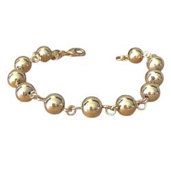 Bracelet Boules 8MM Plaqué Or 18 CARATS 750/1000
