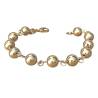Bracelet Boules 8MM Plaqué Or 18 CARATS 750/1000