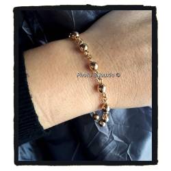 Bracelet Boules 6MM En Plaqué Or 18 carats 750/1000