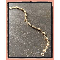 Bracelet Boules 6MM En Plaqué Or 18 carats 750/1000