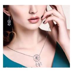 Collier Attrape Rêve Pierre Turquoise - Argent Massif 925/000