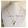 Collier chaîne de cou Attrape Rêve Pierre Turquoise Plaqué or 18CARATS