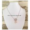 Collier chaîne de cou Attrape Rêve Pierre Turquoise Plaqué or 18CARATS