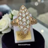Bague MARQUISE ZIRCONIUM Plaqué or 18 CARATS Tailles 48 à 64
