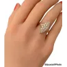 Bague MARQUISE ZIRCONIUM Plaqué or 18 CARATS Tailles 48 à 64