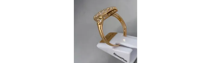 Bague MARQUISE ZIRCONIUM Plaqué or 18 CARATS Tailles 48 à 64